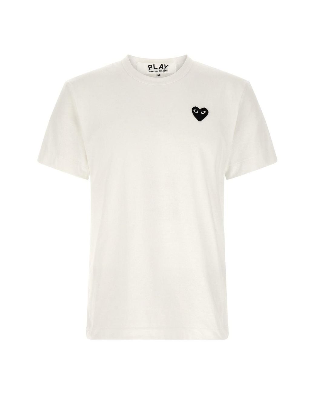 COMME DES GARÇONS PLAY White Embroidered Heart T-Shirt for men