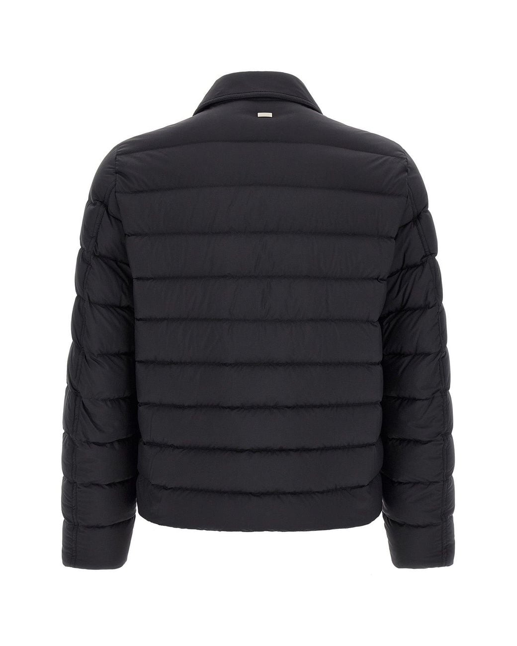 Herno Black Quilted Jacket With Engraved Hardware for men