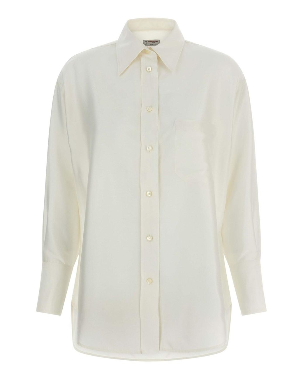 Alberto Biani White Silk Shirt