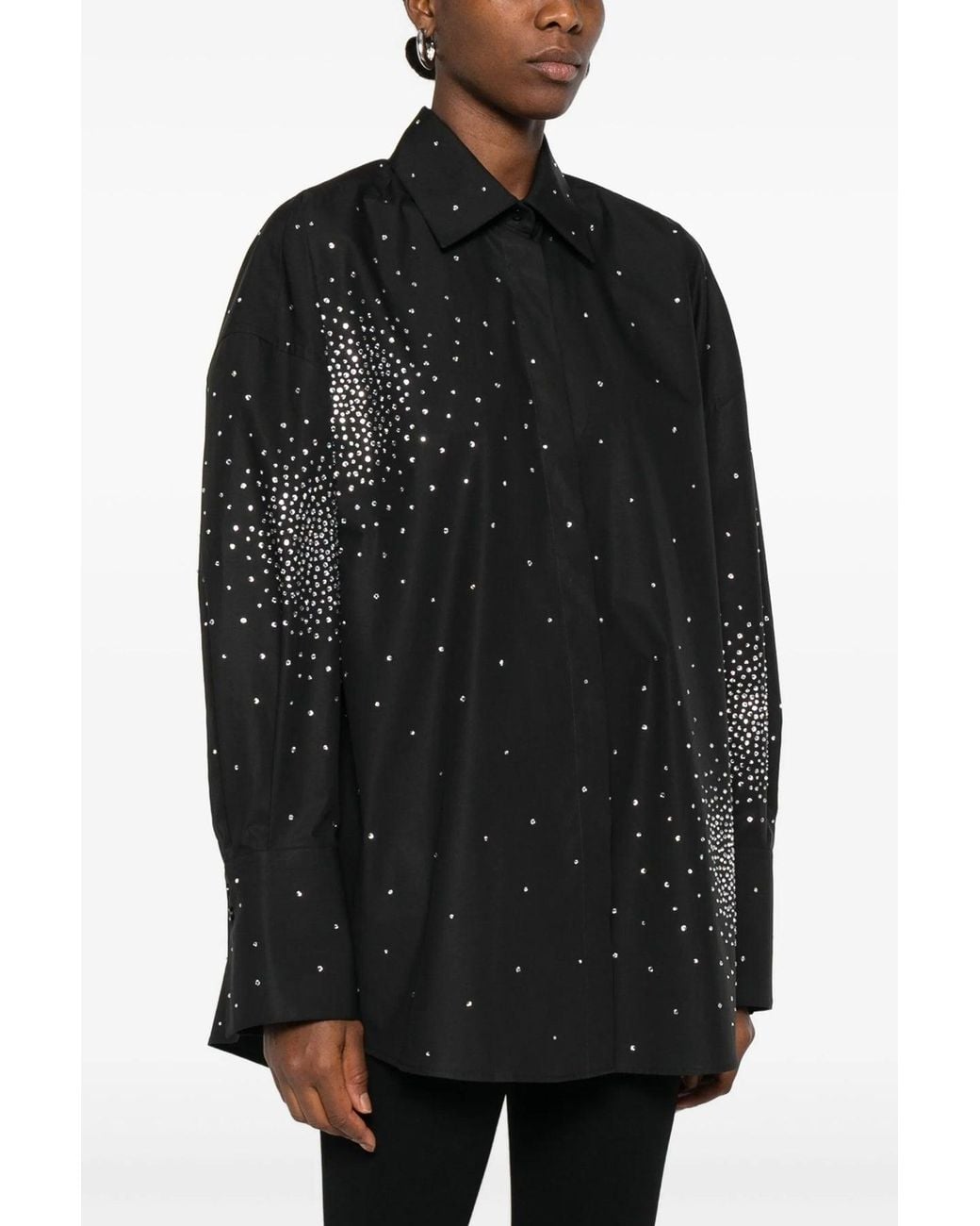 GIUSEPPE DI MORABITO Black Shirt 'Rhinestone'