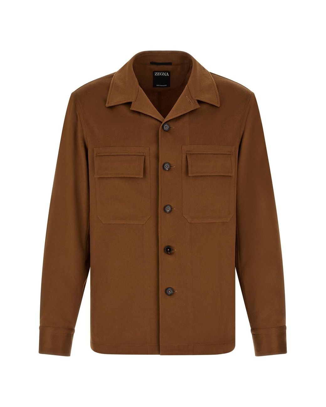 Zegna Brown Oasis Cashmere Overshirt for men
