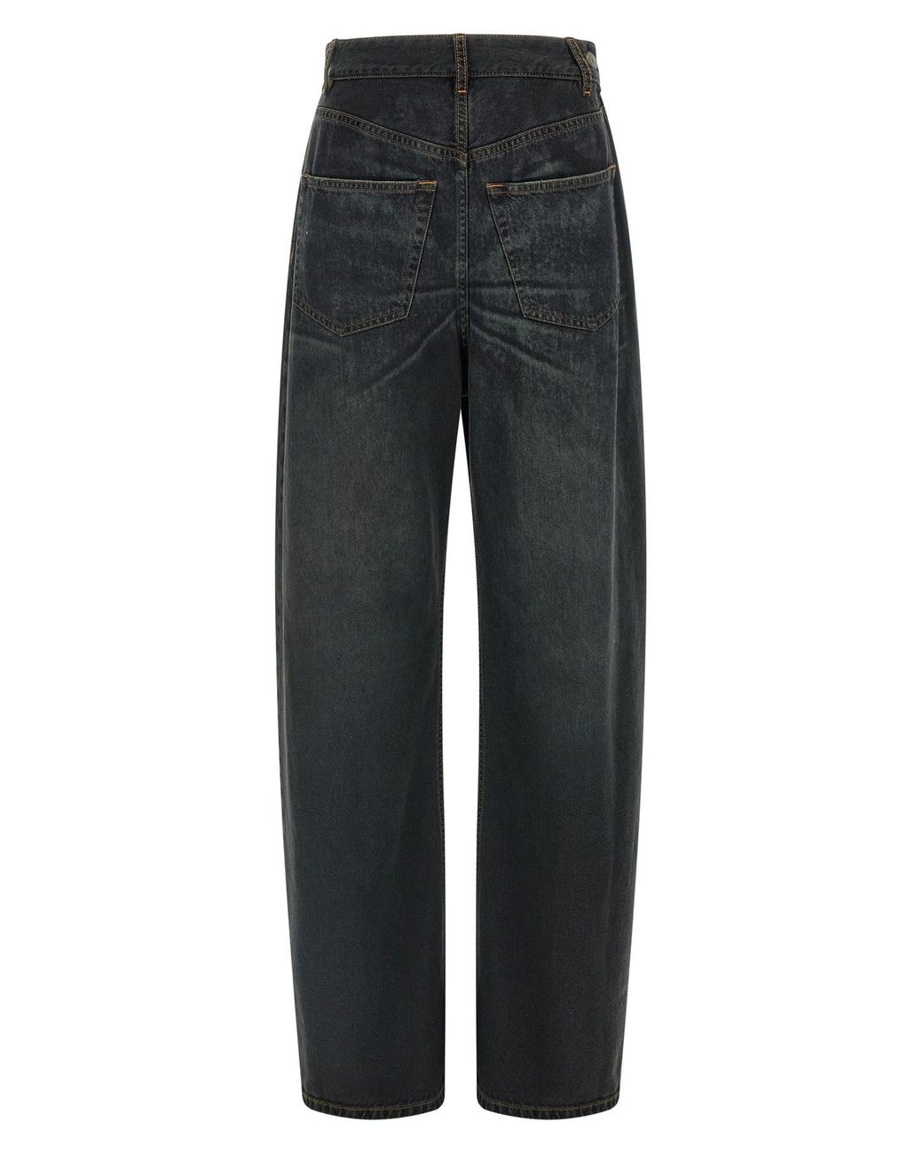 MM6 by Maison Margiela Black Asymmetrical Structure Jeans