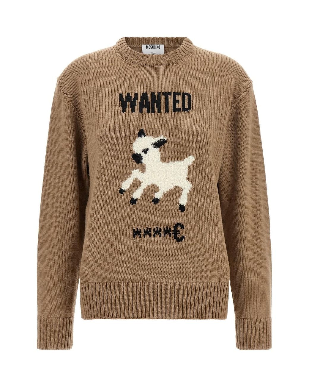 Moschino Brown Extra Fine Merino Wool Sweater