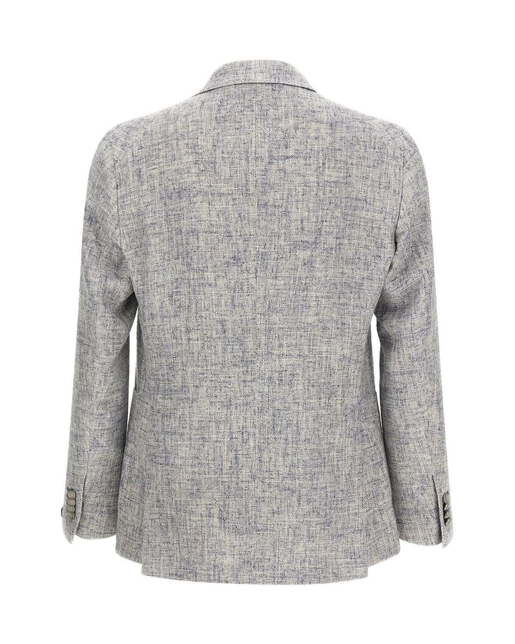 Tagliatore Gray Montecarlo Linen Blend Blazer for men
