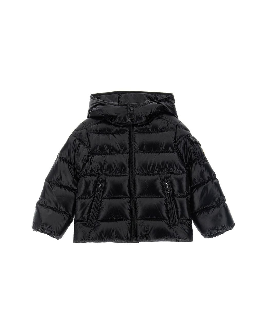 Moncler Black Jacket With Glossy Finish for men