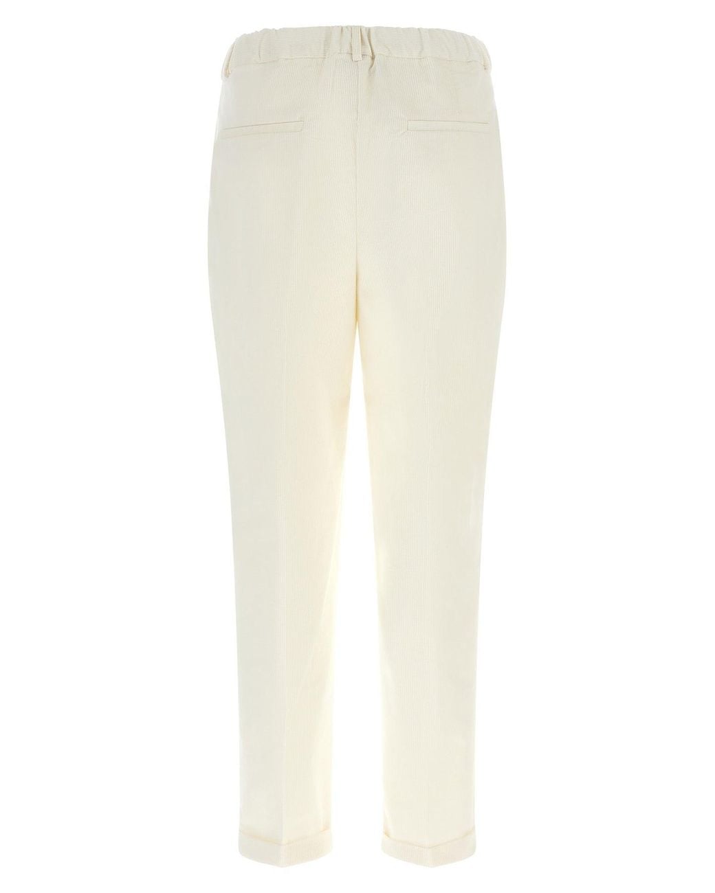 Kiton White Corduroy Trousers