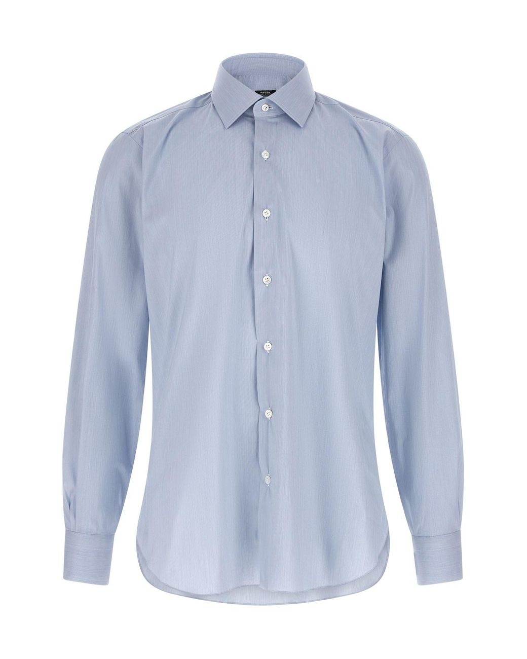 Barba Napoli Blue Poplin Shirt for men