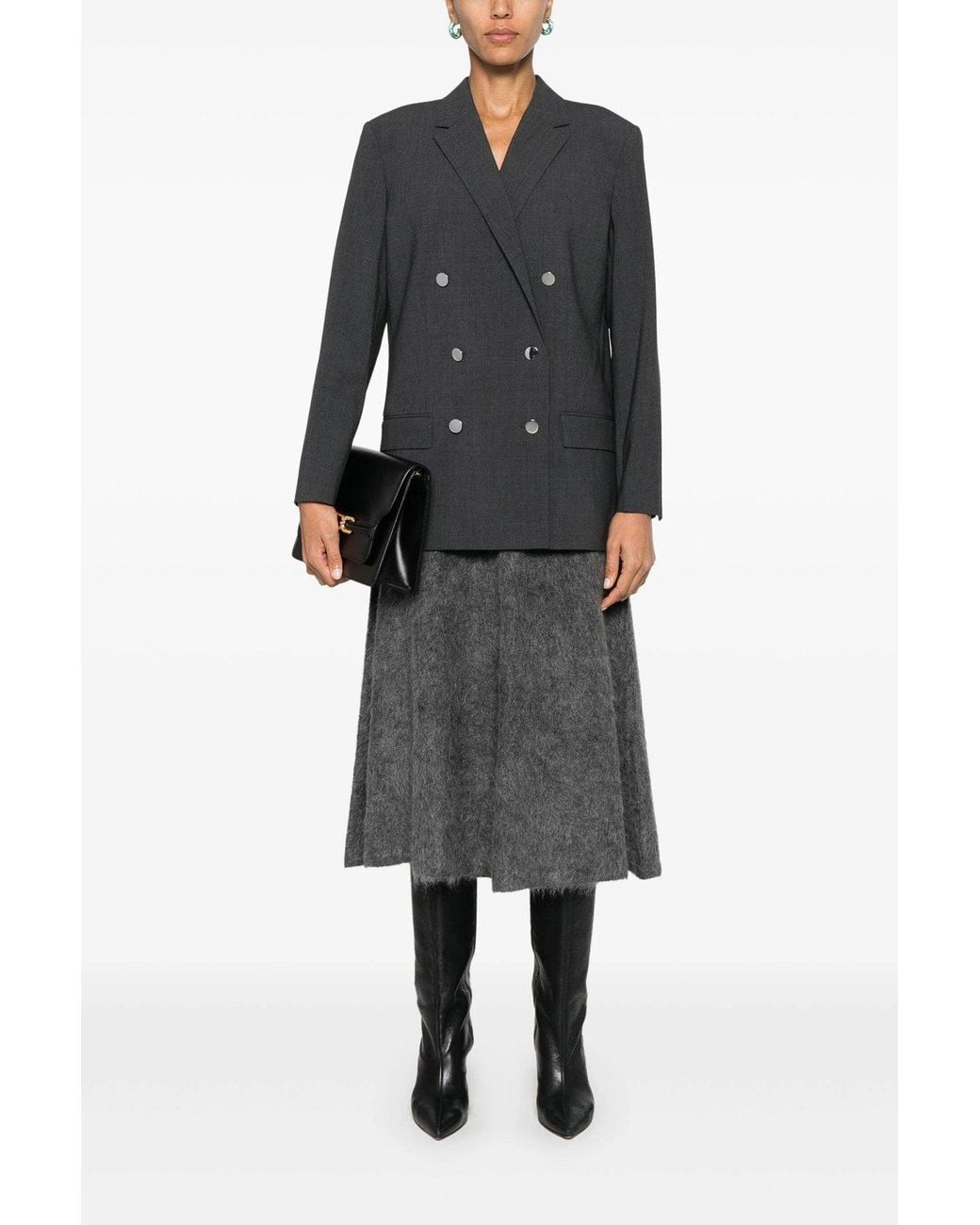 Theory Black 'Boxy Db Jkt B Tracea' Blazer