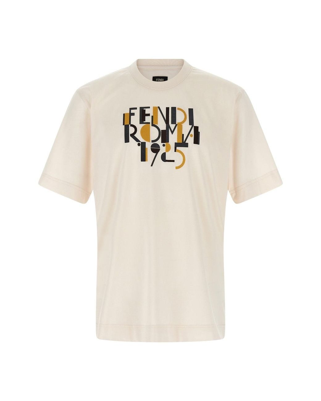 Fendi White T-Shirt Roma 1925' for men