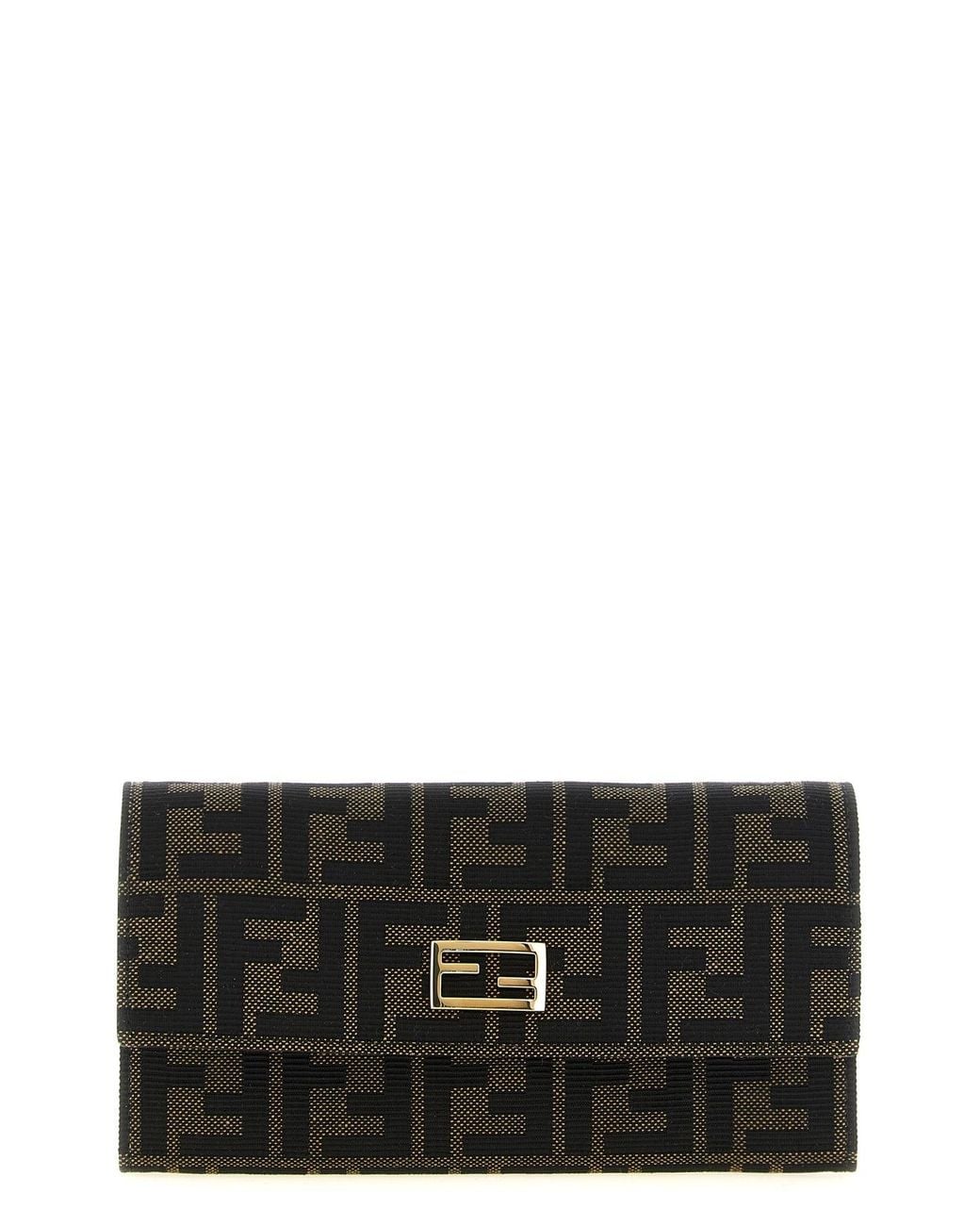 Fendi Black Wallet On Chain 'Continental Tube'