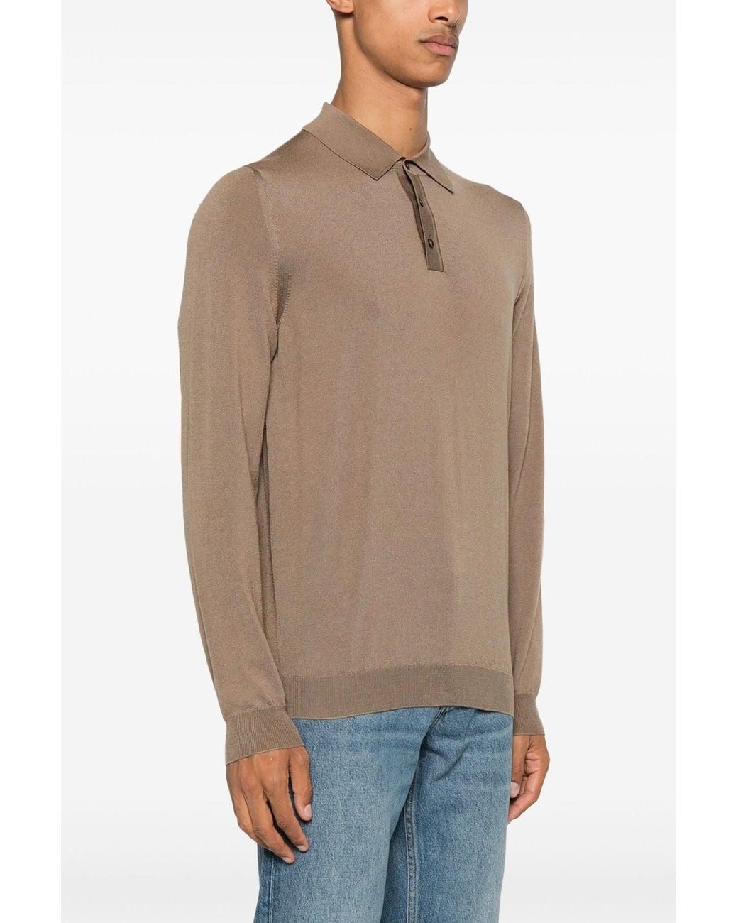 Zanone Brown Polo for men