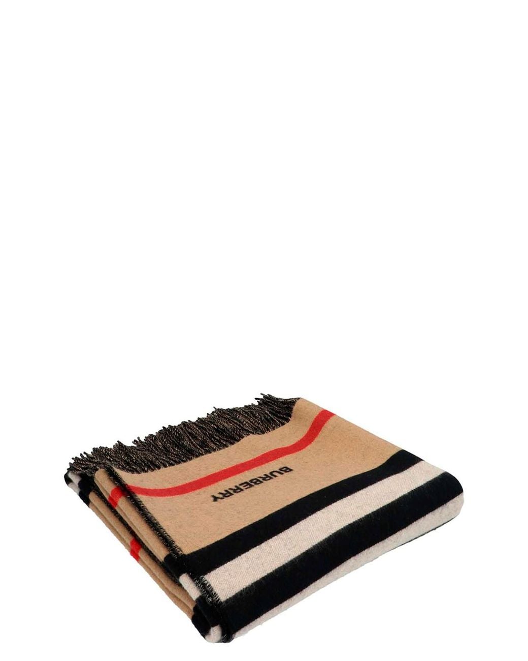 Coperta Double-Face 'Icon Stripe' di Burberry in Natural