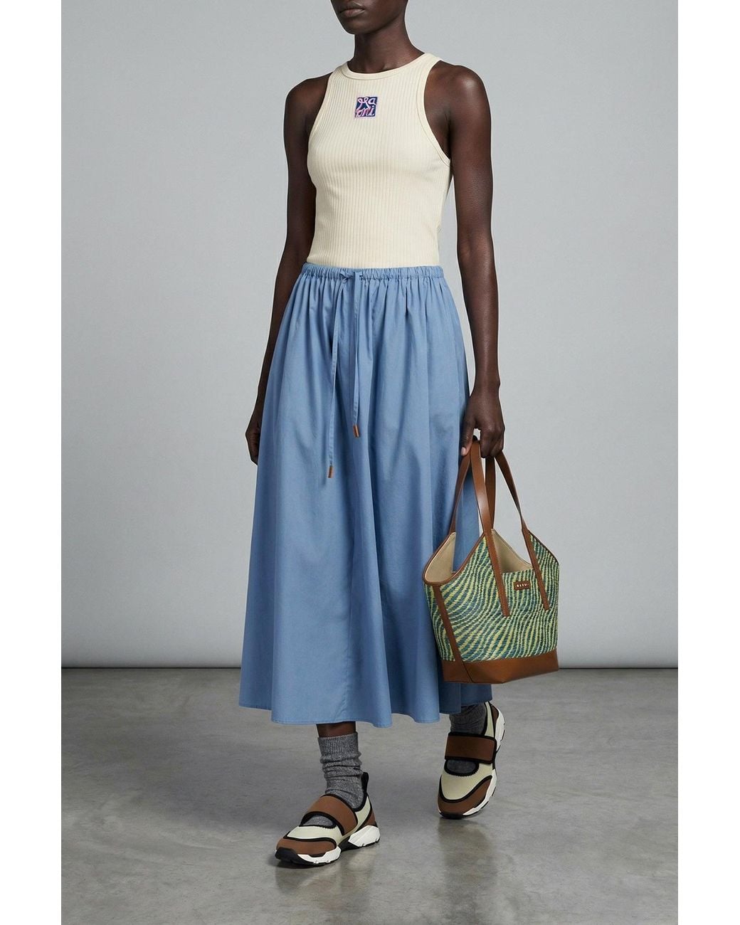 Marni Green Tote-Bag Mit Webstruktur
