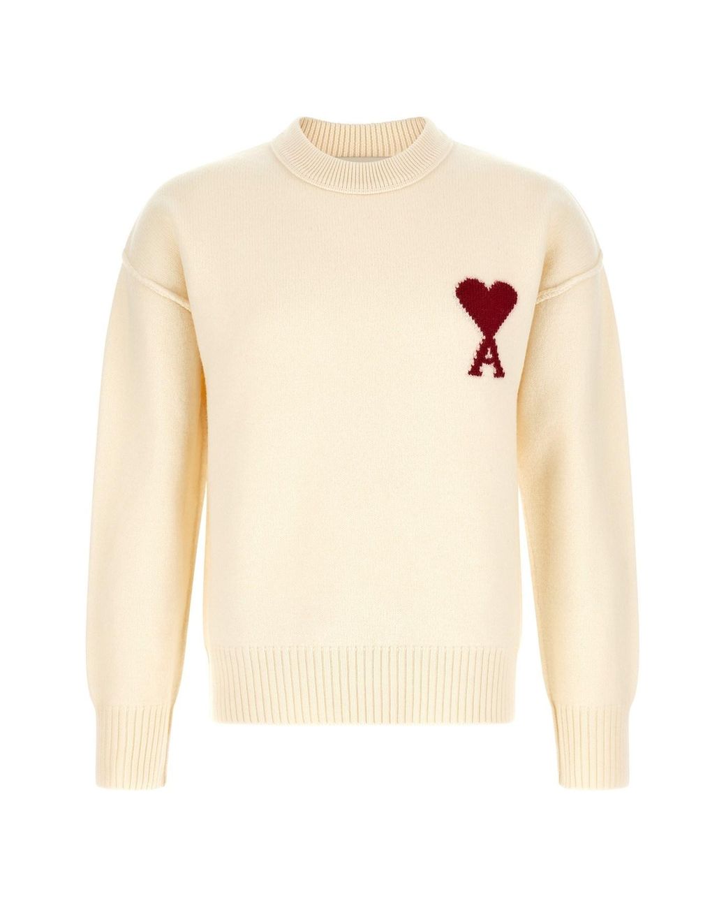 AMI White 'ami De Coeur' Sweater