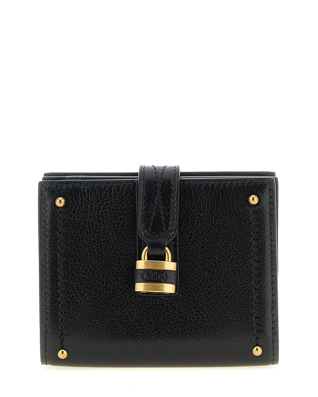 Chloé Black Chloé Wallet With Engraved Padlock