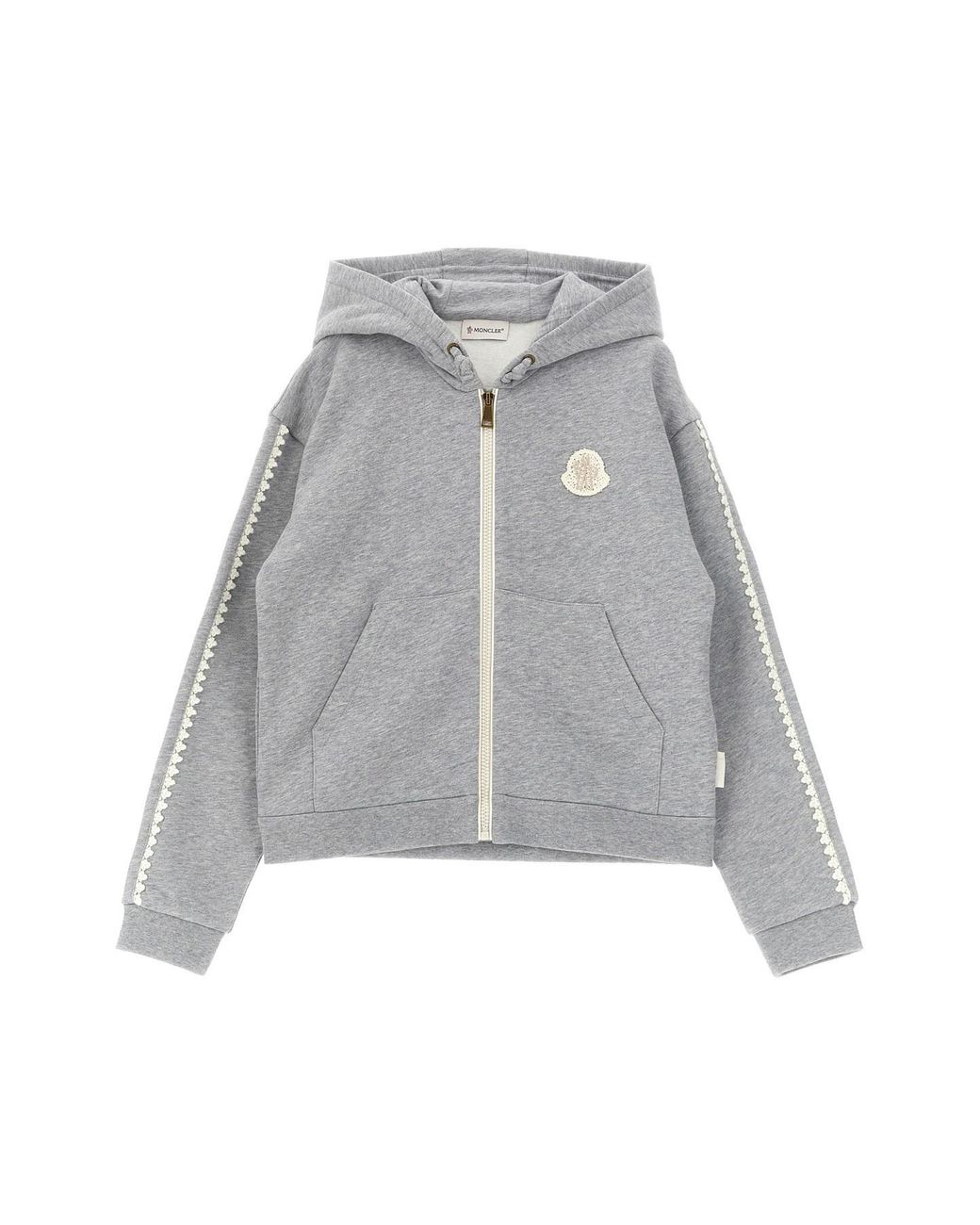 Moncler Gray Crochet Details Hoodie
