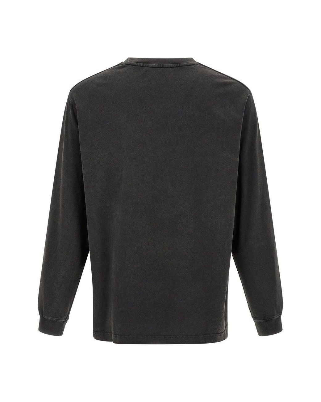 Maison Kitsuné Gray Maison Kitsuné 'Circle Stamp' Long-Sleeve T-Shirt for men
