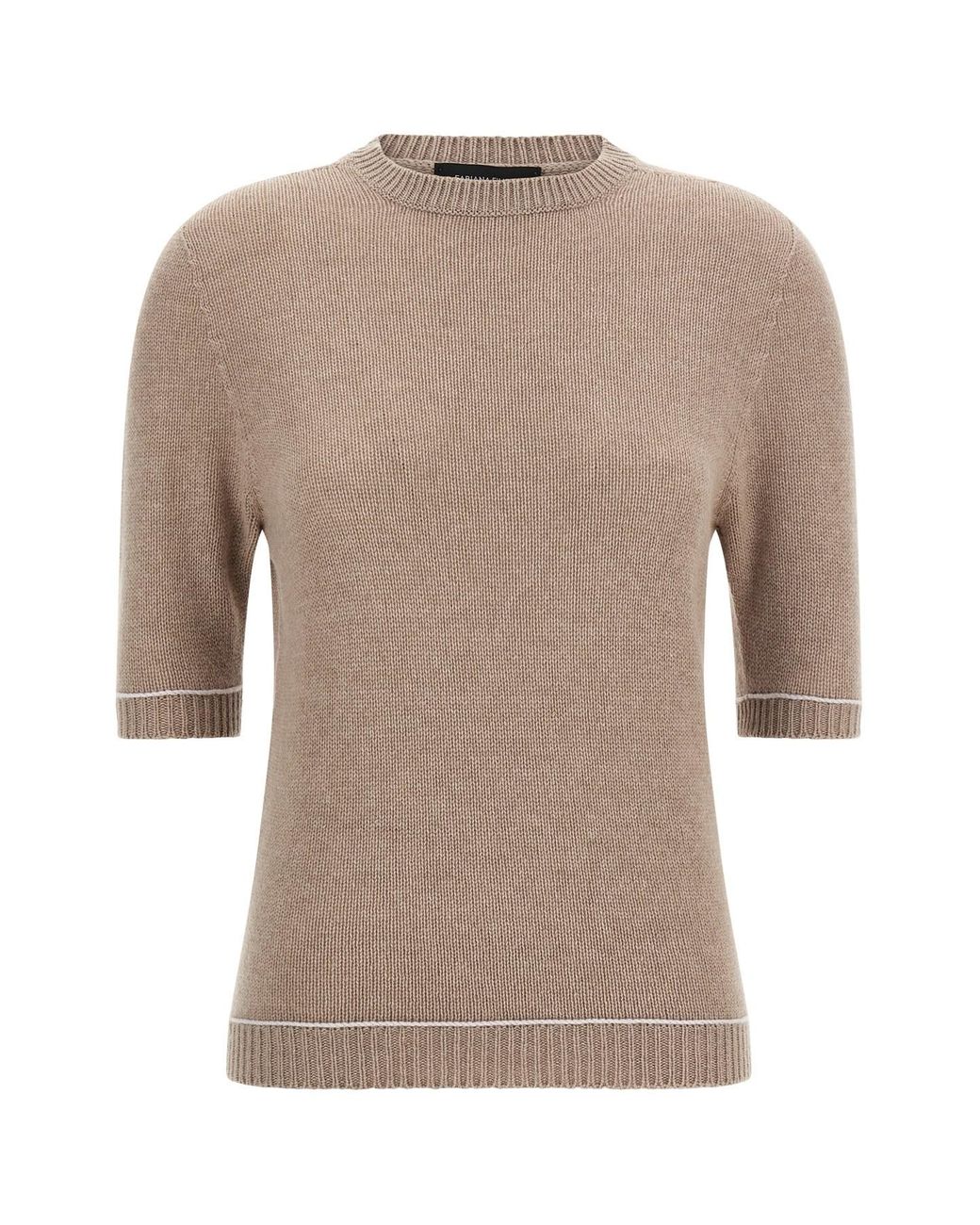 Fabiana Filippi Brown Gauze 'platinum' Sweater