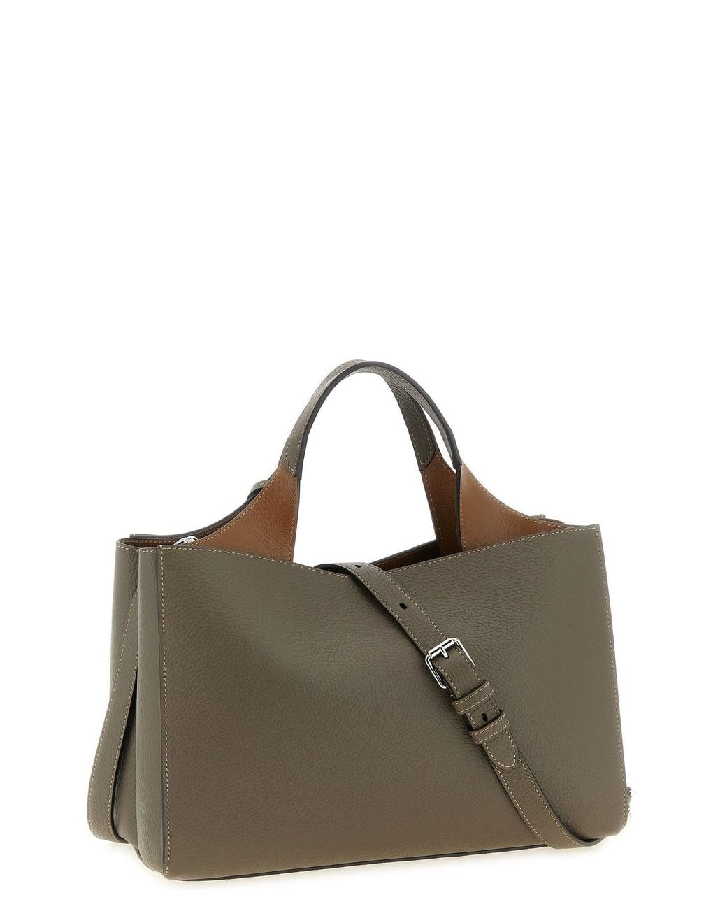 Tod's Brown Small Leather Bucket Bag
