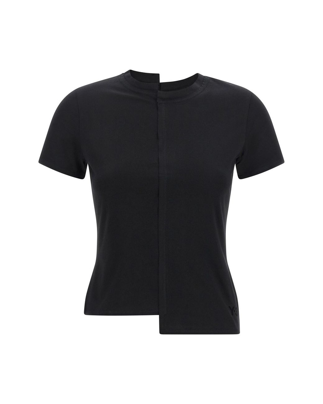 Y-3 Black Asymmetric T-shirt