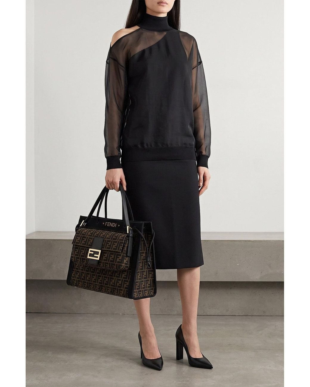 Fendi Black Large Magic Shopper Bag
