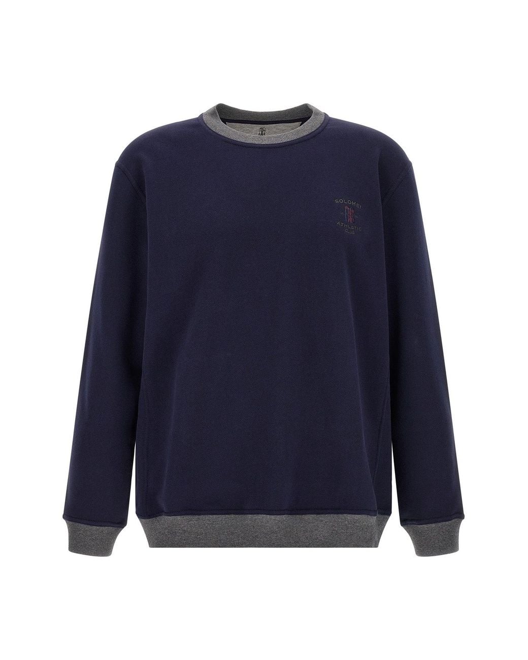 Brunello Cucinelli Blue 'Solomei Athletic Club' Sweatshirt for men