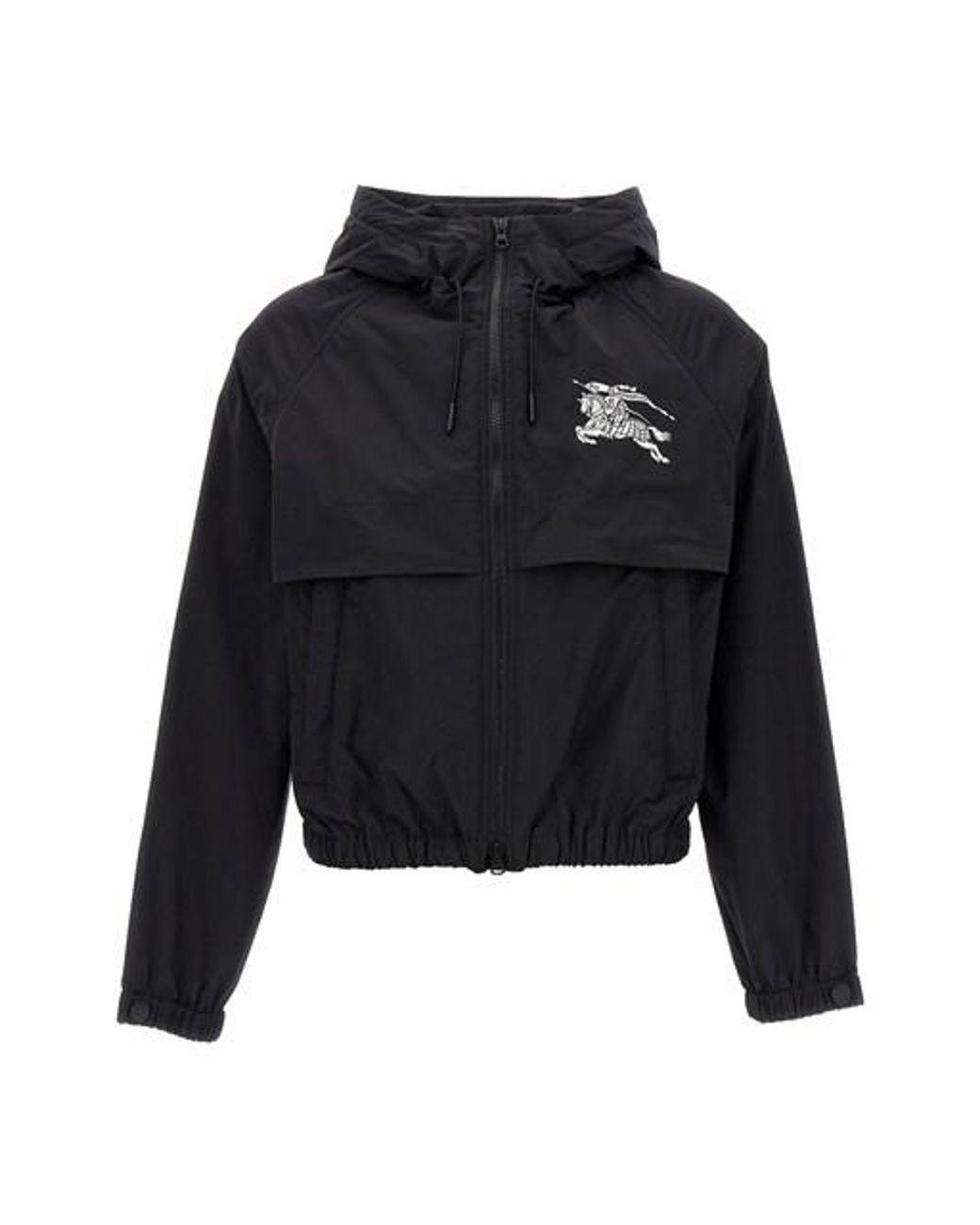 Burberry Sutterby Hooded Jacket in Black | Lyst