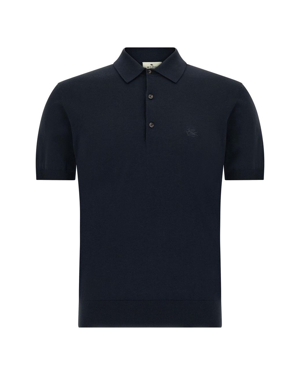 Etro Black 'pegaso' Polo Shirt for men