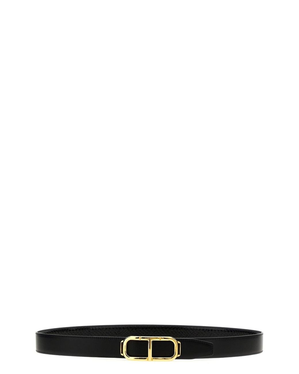 Cintura 'Patent Printed Python Stadium T' di Tom Ford in Black da Uomo