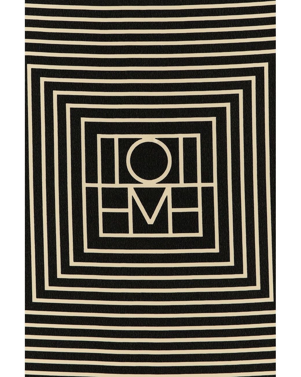 Foulard 'Centered Monogram' di Totême in Black