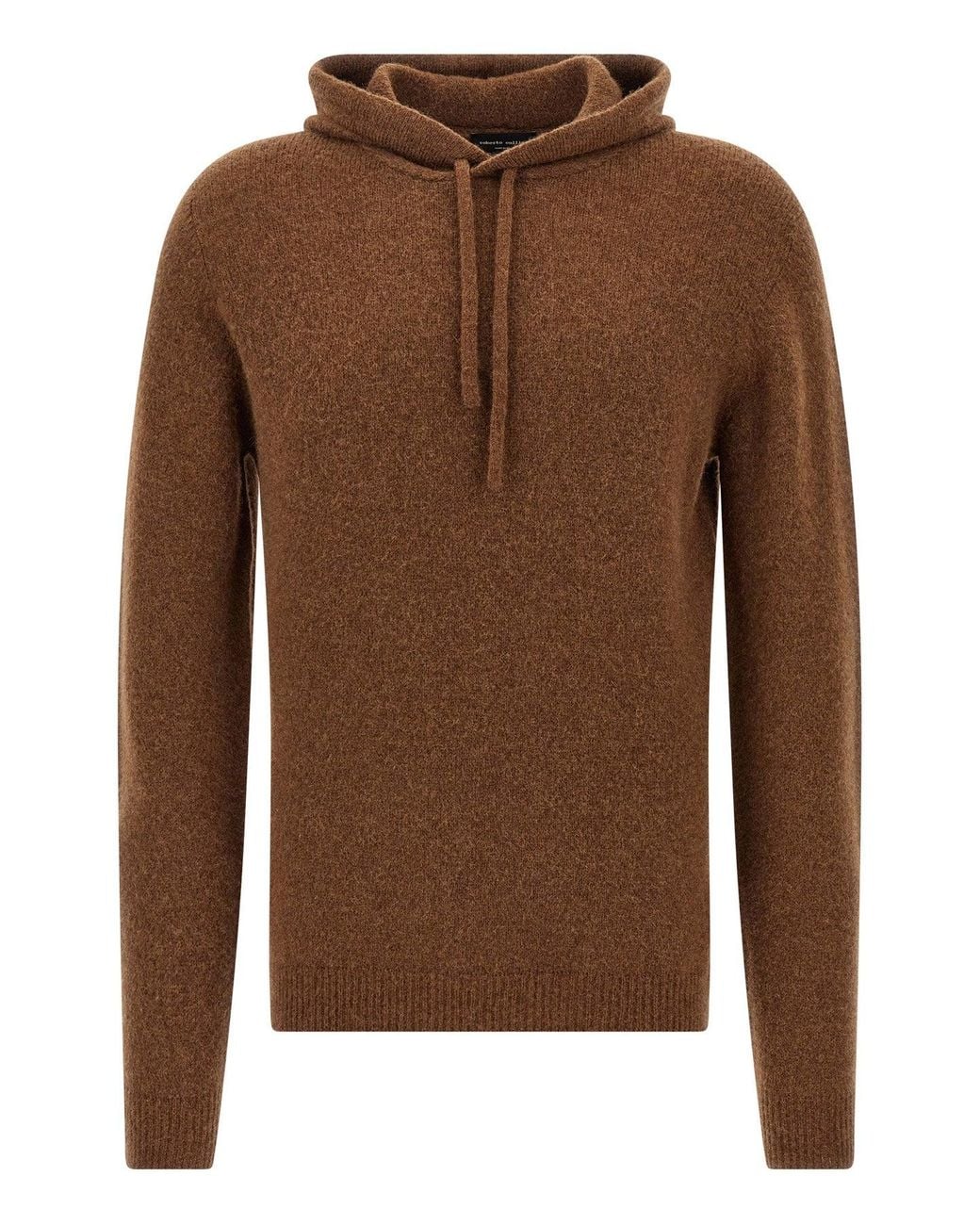 Roberto Collina Brown 'Cappuccio Ml Swg' Hoodie for men