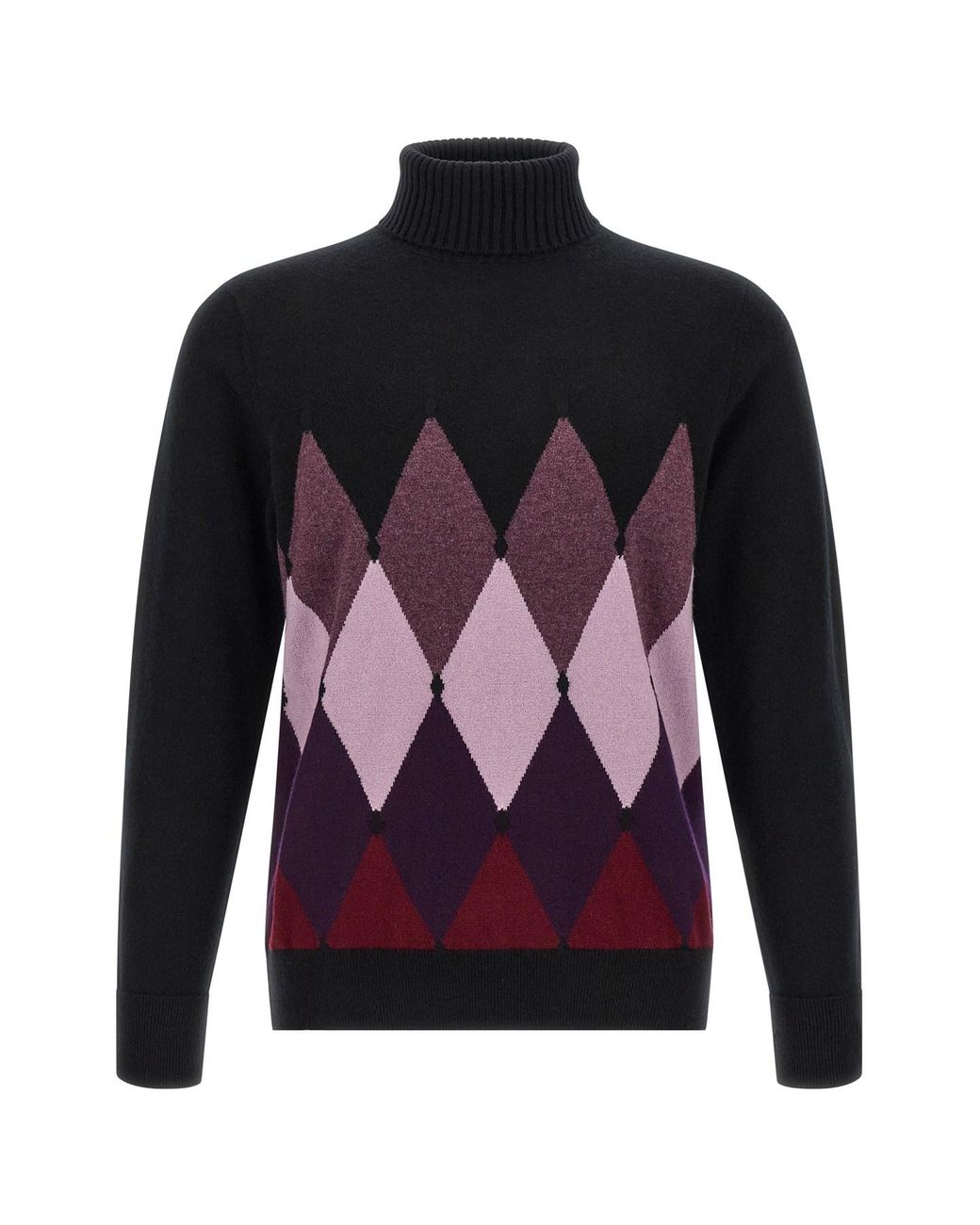 Ballantyne Multicolor 'classic Diamond' Intarsia Turtleneck Sweater for men
