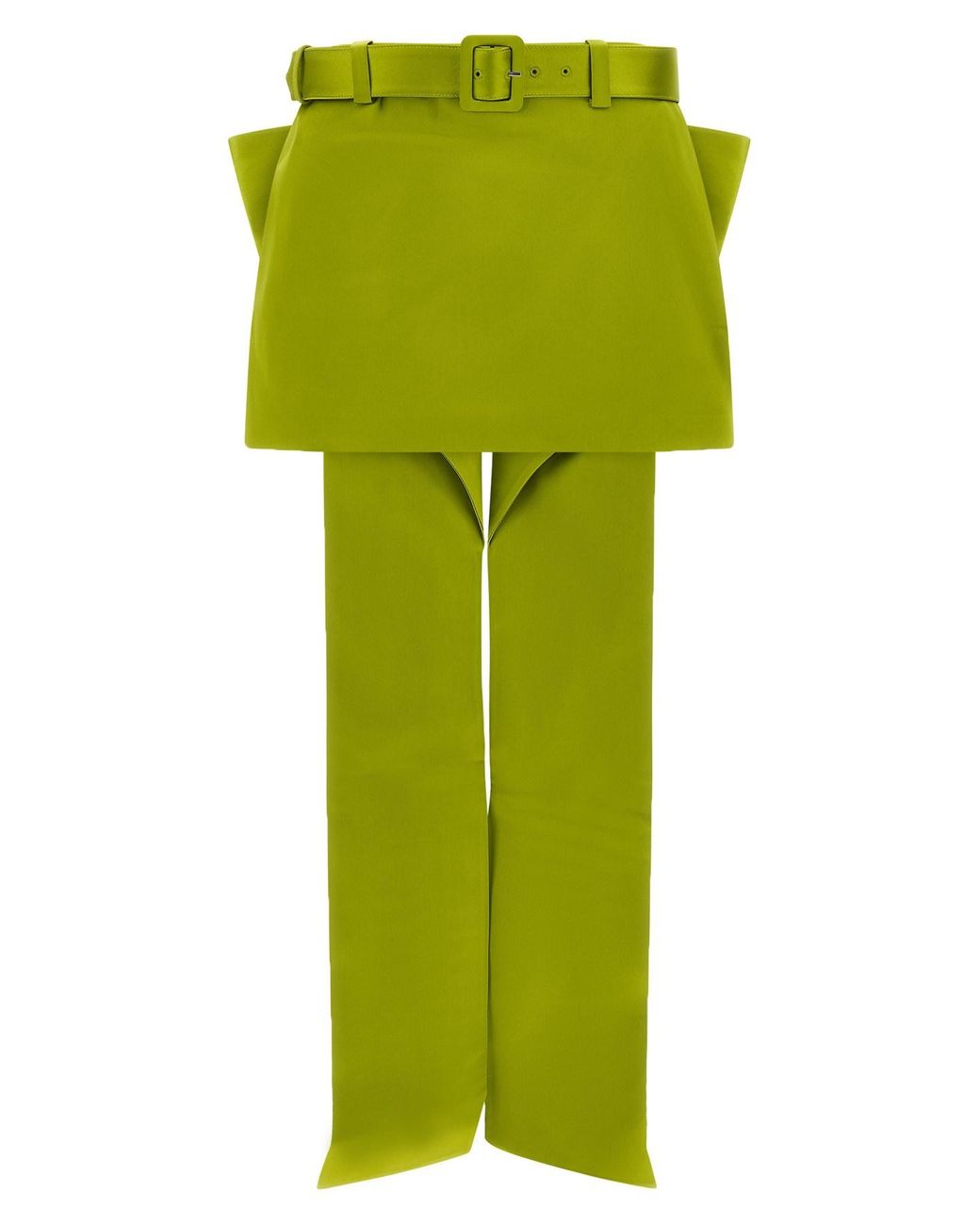 Self-Portrait Green Self Portrait Maxi Bow Skirt