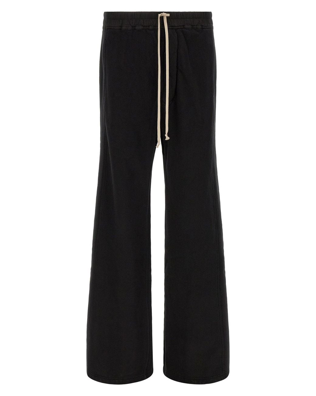 Rick Owens Black Wide Pusher Trousers for men