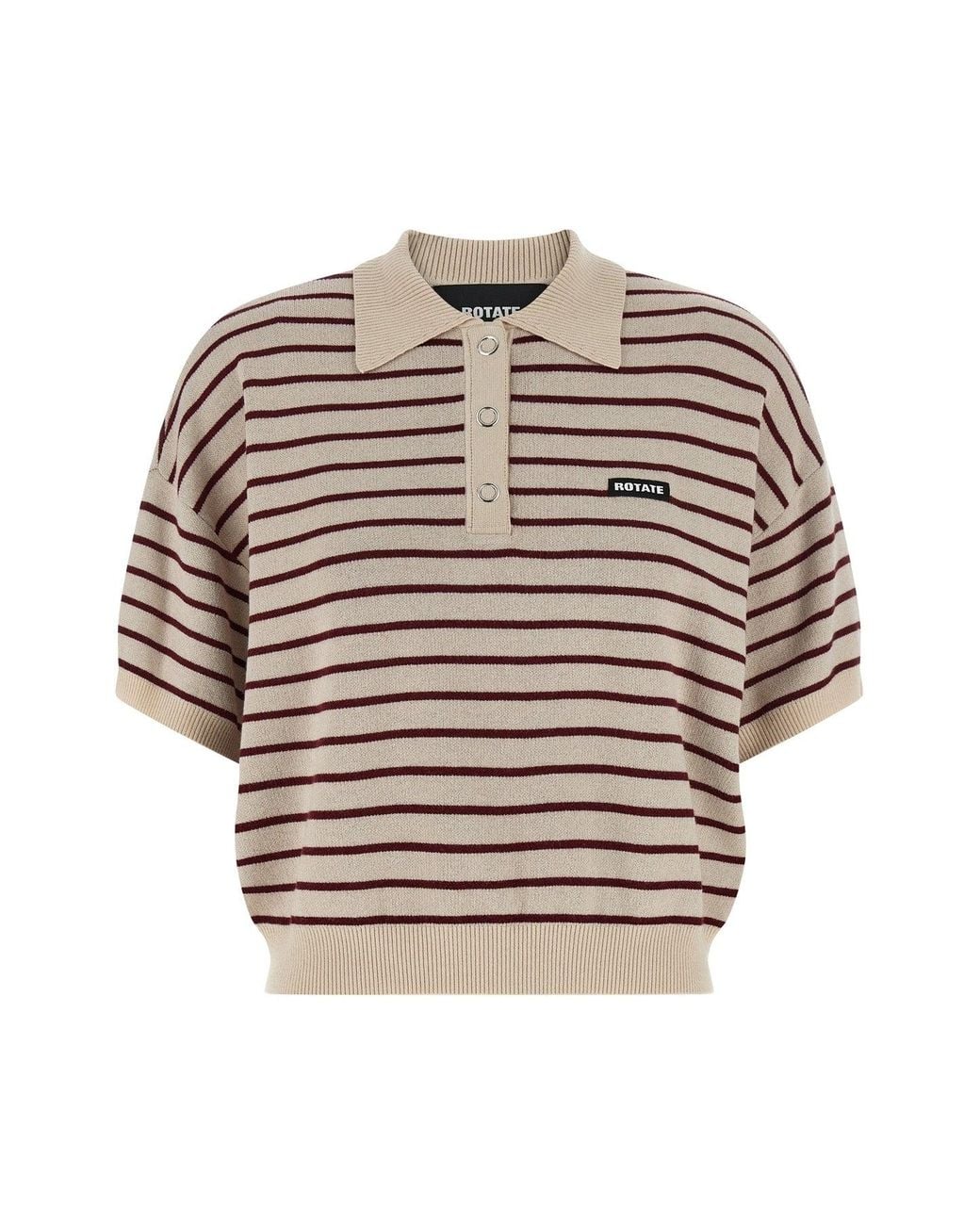 ROTATE BIRGER CHRISTENSEN Multicolor 'Slinky Knit' Polo Shirt