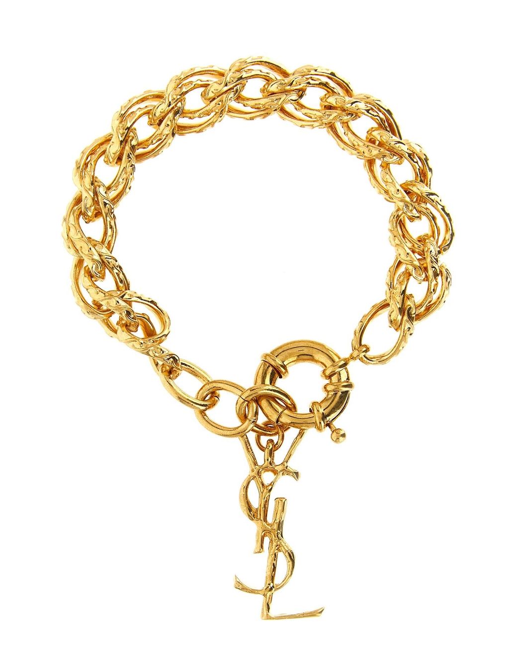 Saint Laurent Metallic String Chain Bracelet