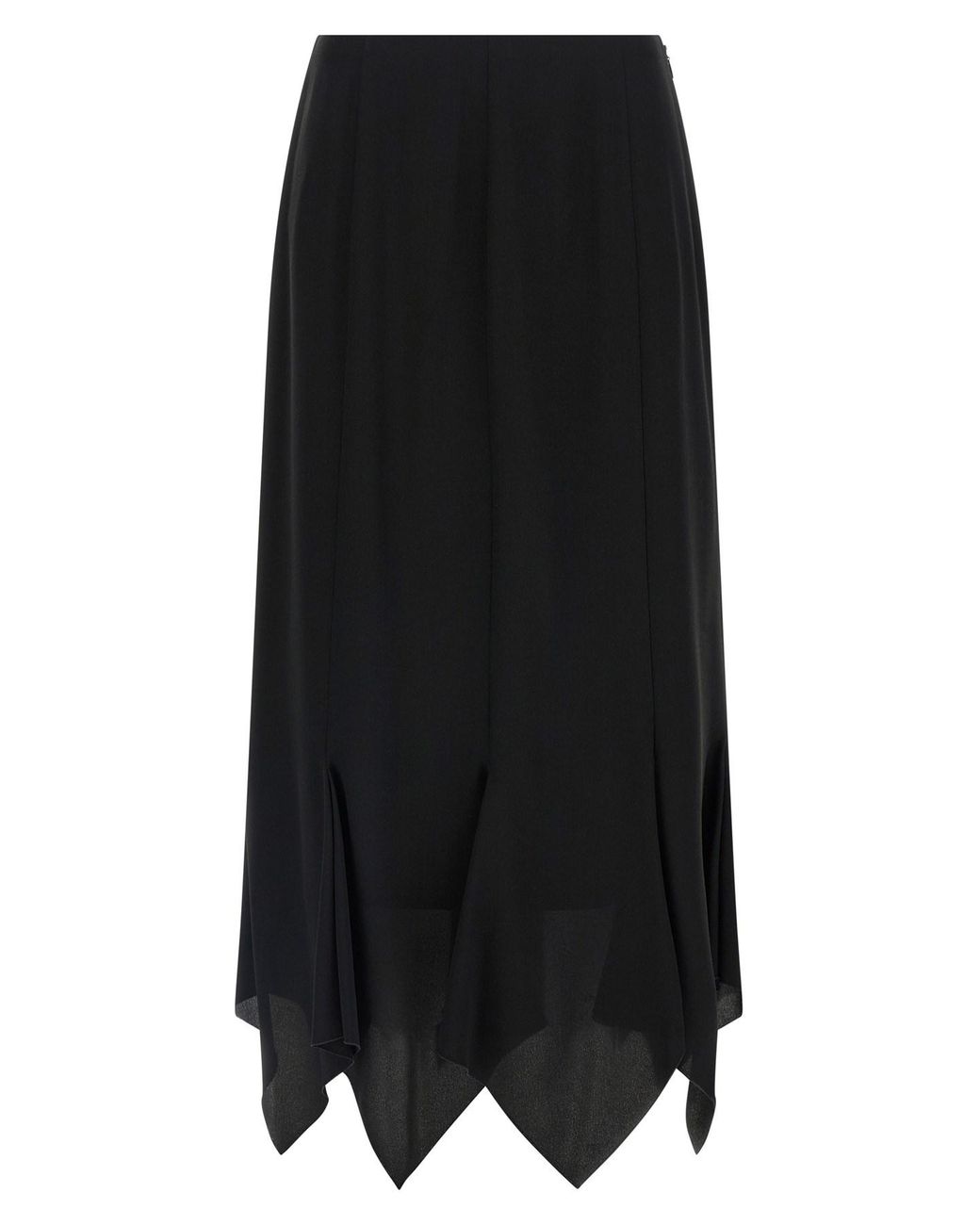 Valentino Garavani Black Crêpe De Chine Skirt