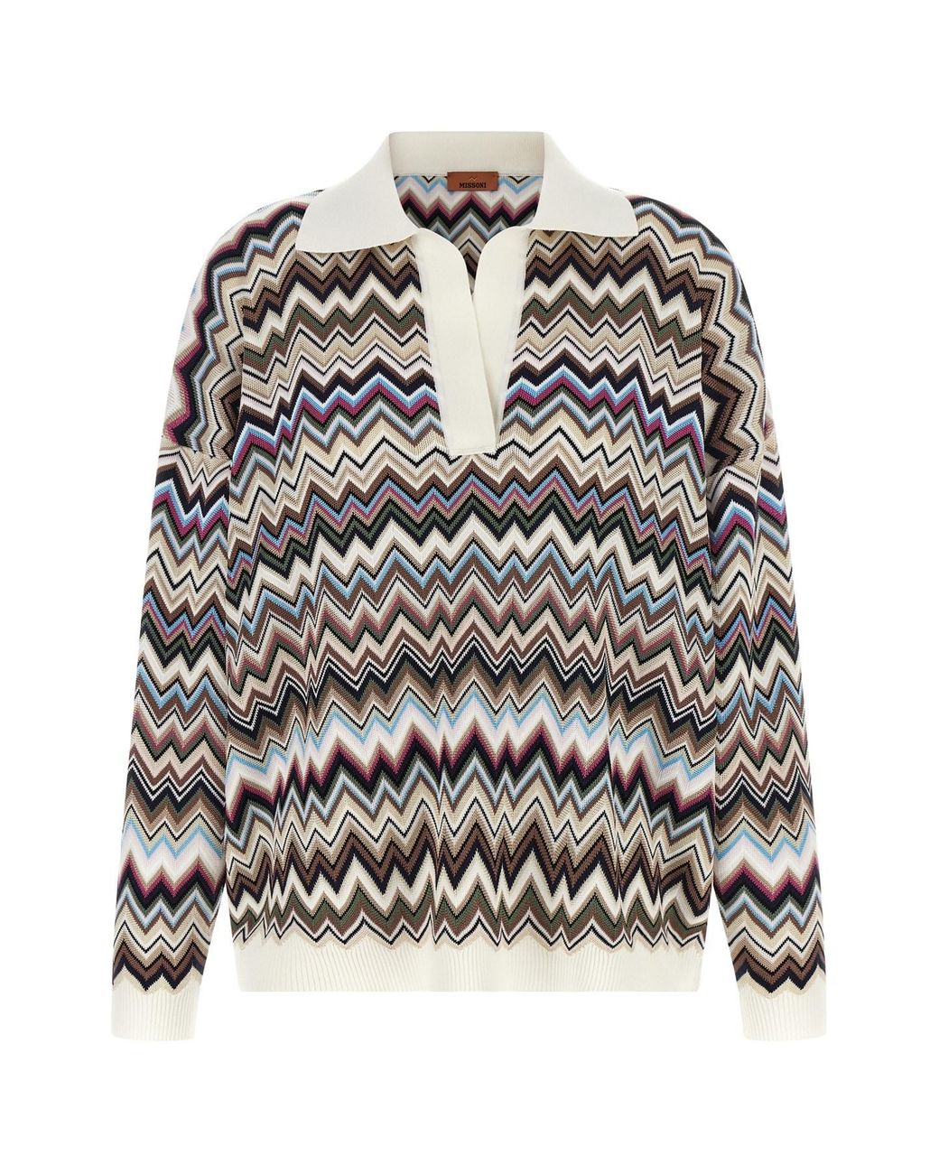Missoni Multicolor Zigzag Polo Shirt