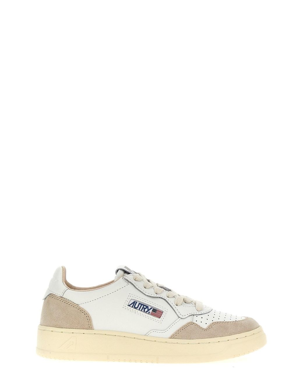 Autry White 'Medalist Low' Sneaker