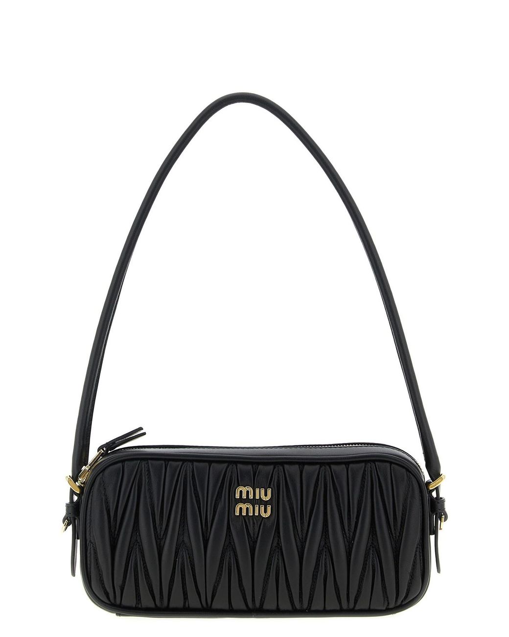 Miu Miu Black Matelassé Nappa Pouch