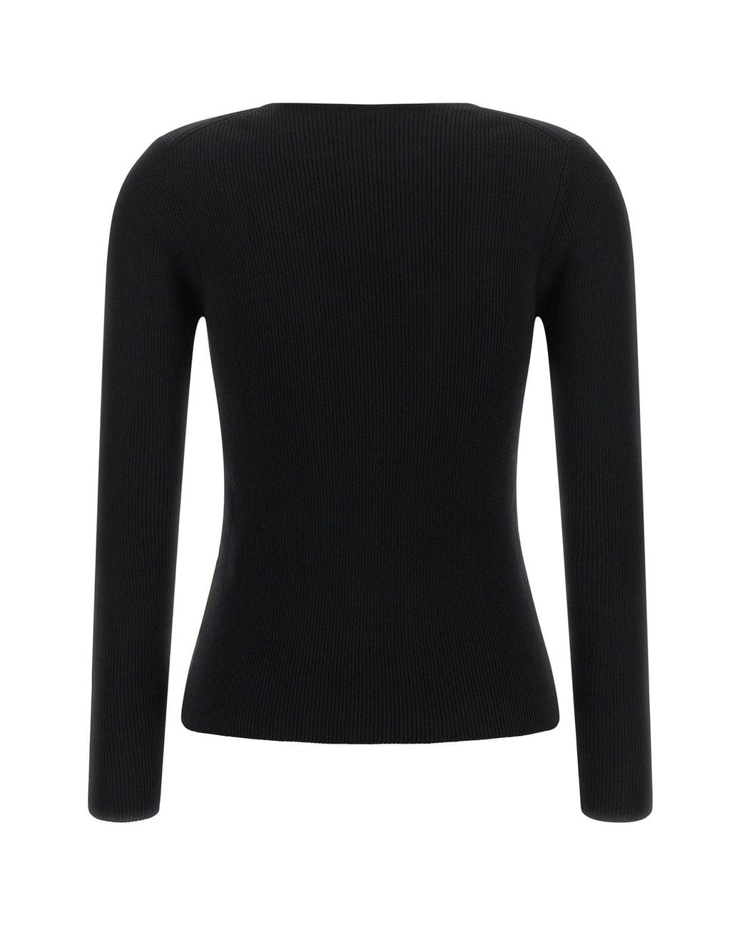 P.A.R.O.S.H. Black P. A.R. O.S. H. 'Long' Ribbed Knit Top