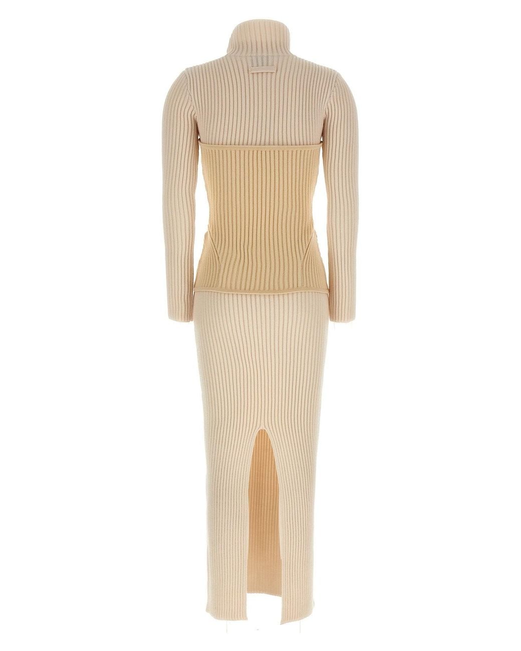 Jean Paul Gaultier Natural 'Corset' Long Dress