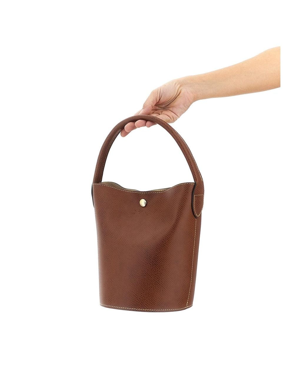 Longchamp Brown 'S Épure' Bucket Bag