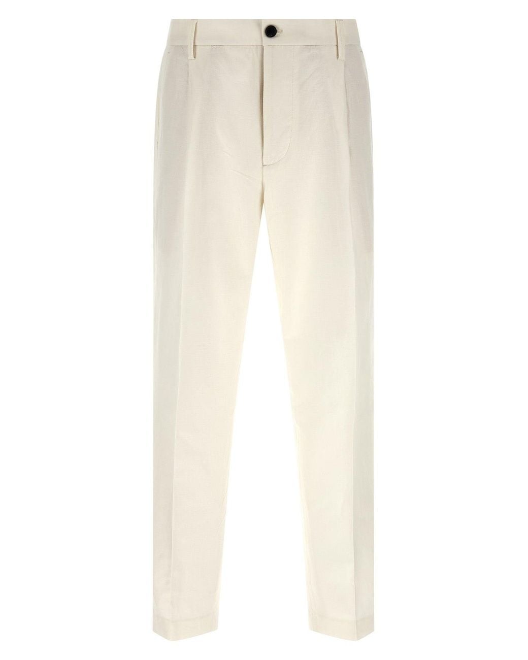Department 5 White Trousers With Logo Detail for men