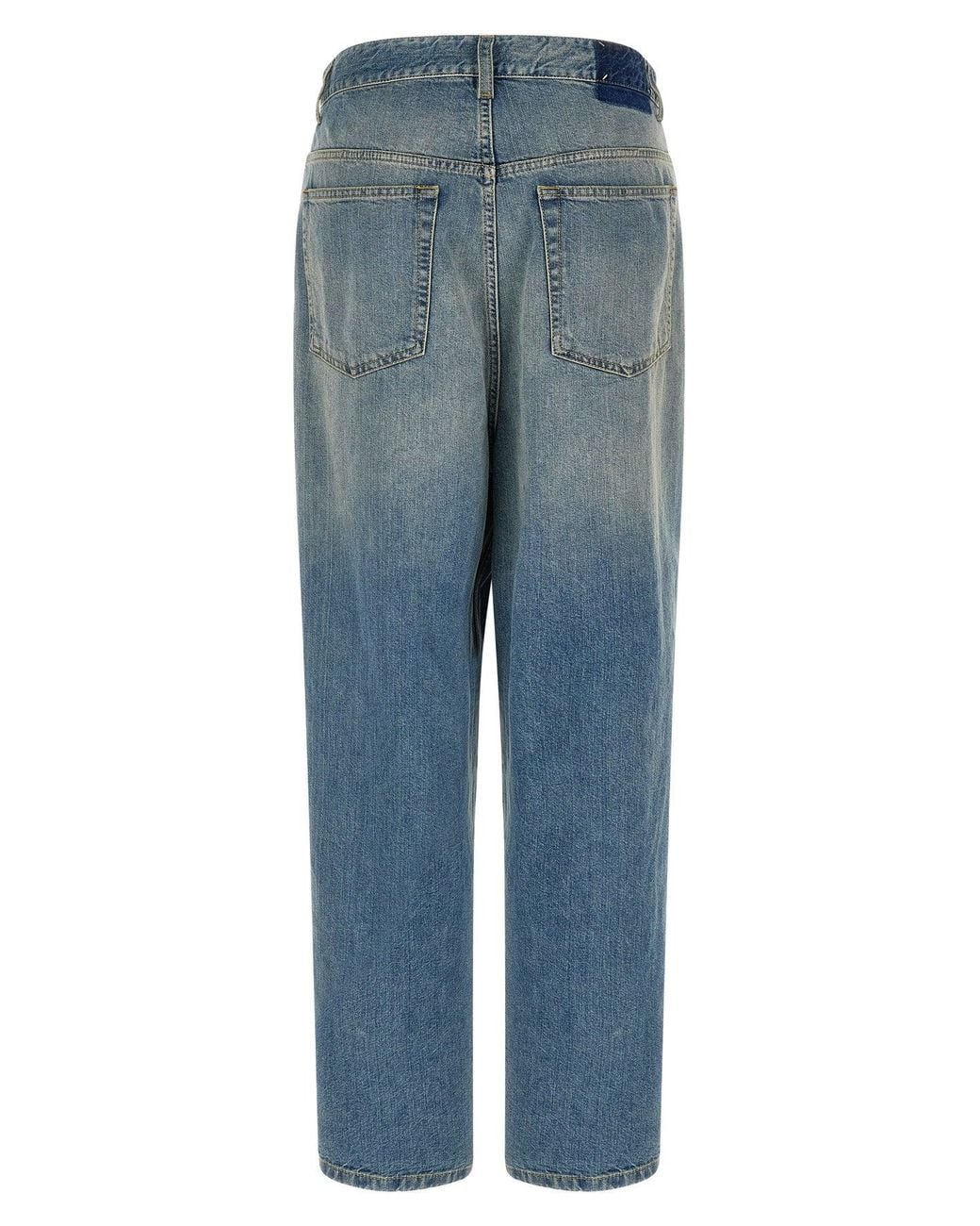 Maison Margiela Blue Jeans With Asymmetrical 'Wrap' Closure