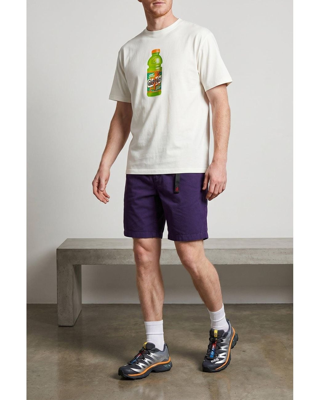 Gramicci White T-Shirt With Quencher Graphic Print for men