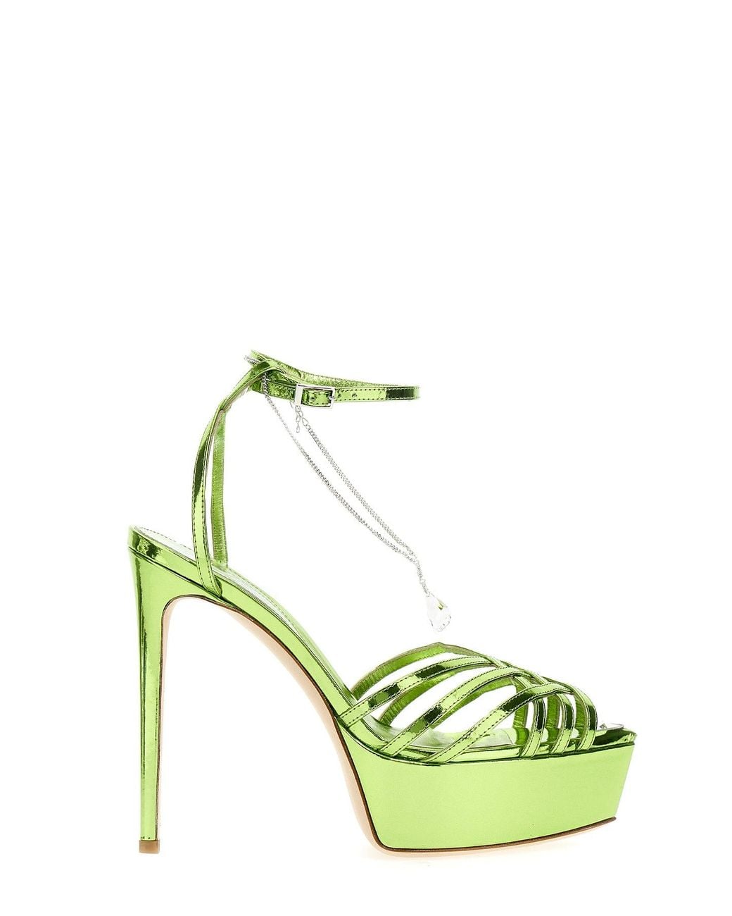Nicolo' Beretta Green 'Sandalo Con Plateau Levy' Sandals