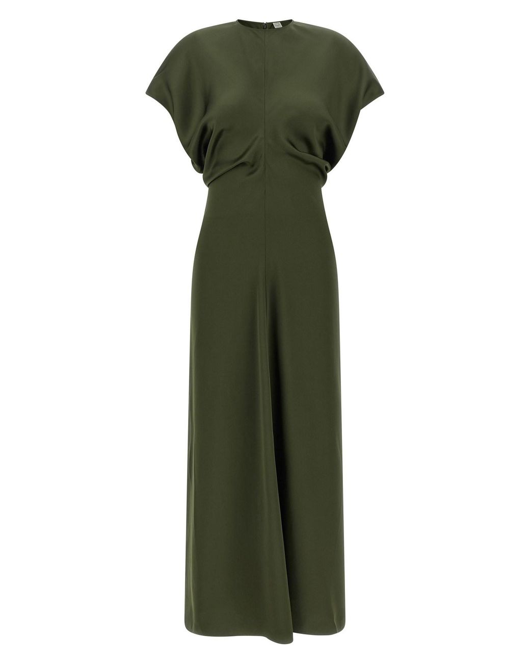 Totême Green Draped Dress