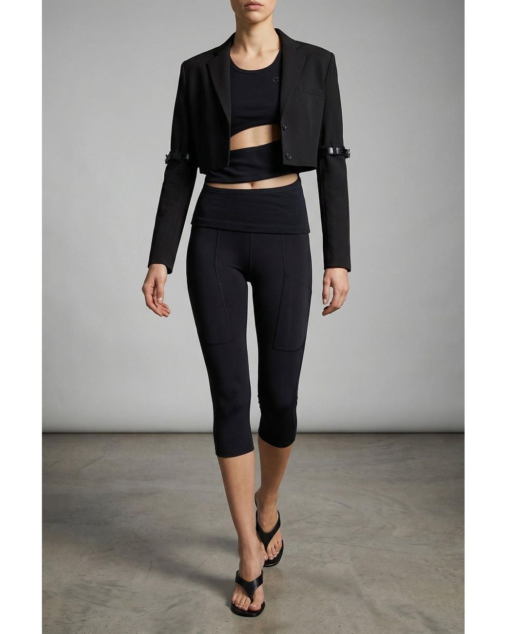 Coperni Black Tank Top With Asymmetrical Cut-Outs