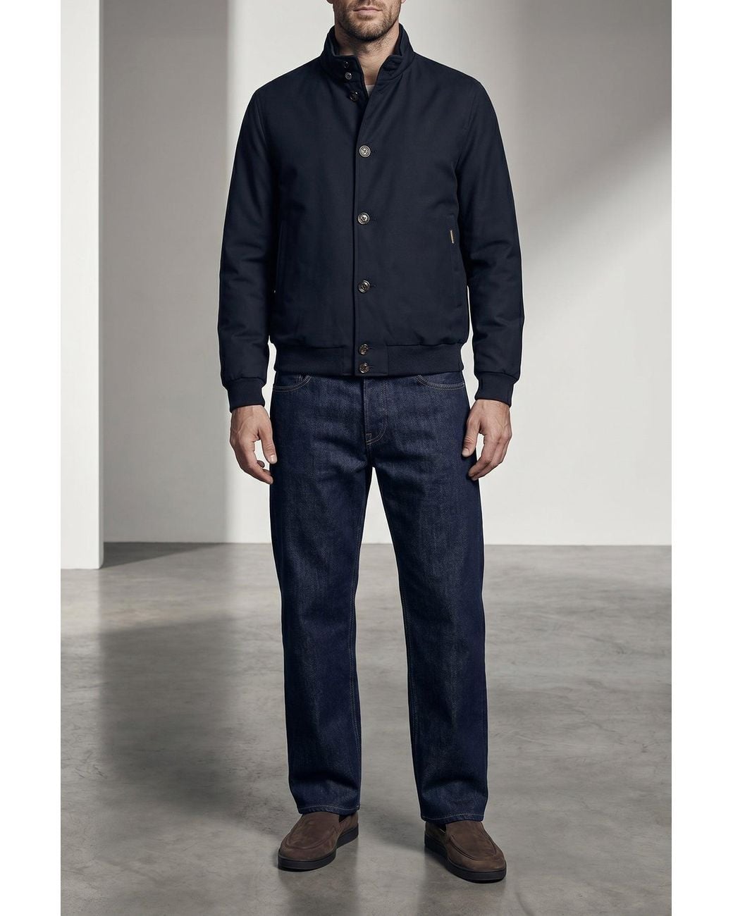 Moorer Blue 'Janos' Bomber Jacket for men